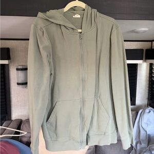 Pact Sage Green Zip-Up Hoodie